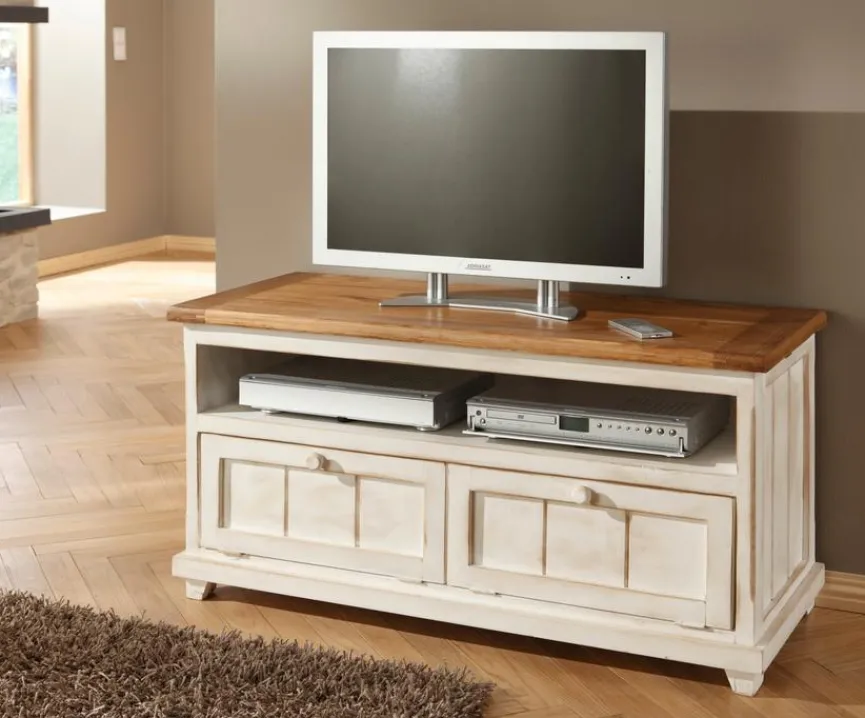 Outlet WOLFMÖBEL TV-Lowboard Mexiko Weiß