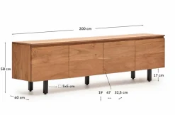 Clearance Kave Home TV-Lowboard Uxue Akazie