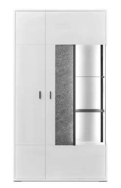 Online set one by Musterring Vitrine Deltona Weiß / Matt