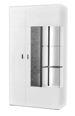 Online set one by Musterring Vitrine Deltona Weiß / Matt