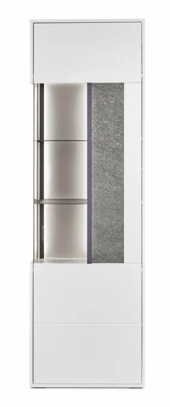 Hot set one by Musterring Vitrine Deltona Weiß / Matt