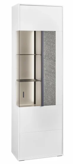 Hot set one by Musterring Vitrine Deltona Weiß / Matt