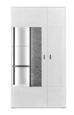 Clearance set one by Musterring Vitrine Deltona Weiß / Matt