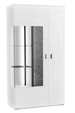 Clearance set one by Musterring Vitrine Deltona Weiß / Matt