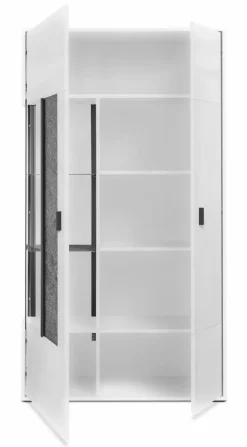 Clearance set one by Musterring Vitrine Deltona Weiß / Matt