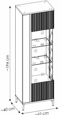 Wójcik Vitrine Lusaka Schwarz