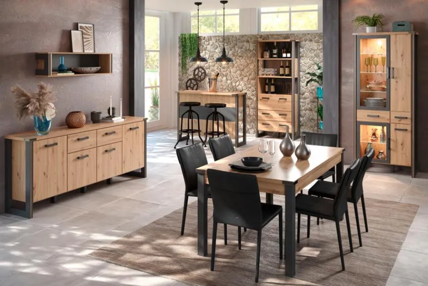 Outlet trendteam Vitrine Mia Artisan-Eiche