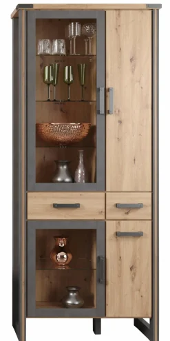 Outlet trendteam Vitrine Mia Artisan-Eiche