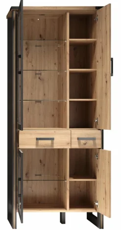 Outlet trendteam Vitrine Mia Artisan-Eiche