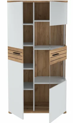 Outlet set one by Musterring Vitrine Quincy Lichtgrau