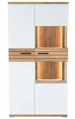Outlet set one by Musterring Vitrine Quincy Lichtgrau
