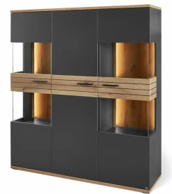 Clearance set one by Musterring Vitrine Quincy Anthrazit