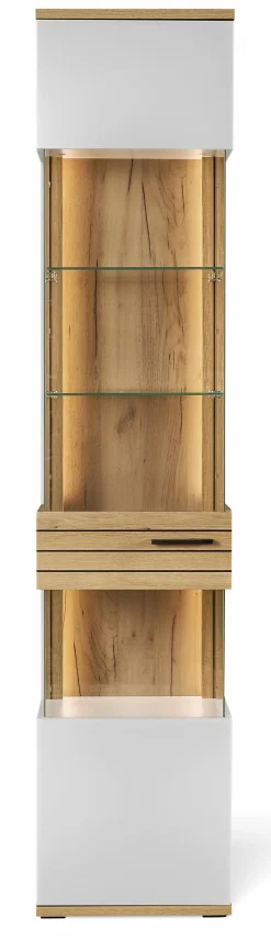 set one by Musterring Vitrine Quincy Lichtgrau