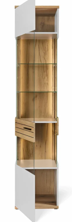 set one by Musterring Vitrine Quincy Lichtgrau