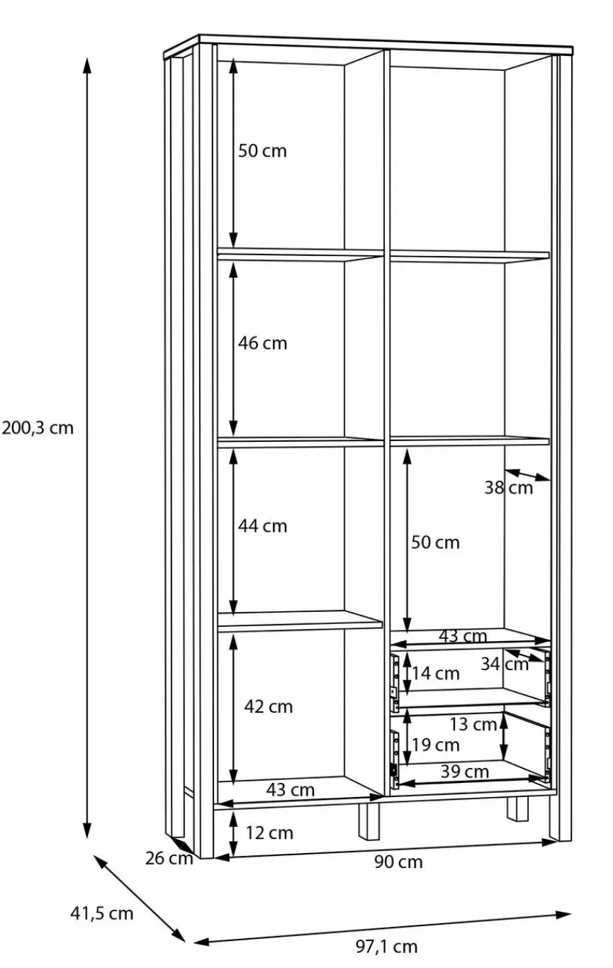 Discount FORTE Vitrine Saitama Hellgrau