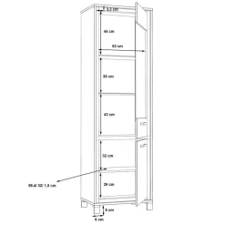 Online FORTE Vitrine Farida Eiche