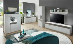 New IDEAL Wohnen Vitrine Manchester Weiß