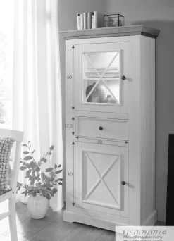 Outlet G+K Vitrine Minnesota Weiß