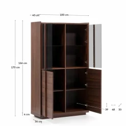 Best Kave Home Vitrine Onix Walnuss