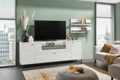 Hot set one by Musterring Wandboard Deltona Weiß / Matt