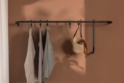 Clearance Metallbude Wandgarderobe Tamina Schwarz