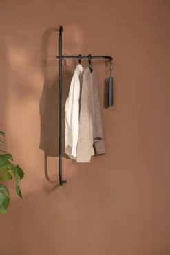 Clearance Metallbude Wandgarderobe Tamina Schwarz