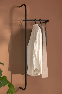 Clearance Metallbude Wandgarderobe Tamina Schwarz