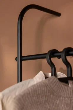 Clearance Metallbude Wandgarderobe Tamina Schwarz