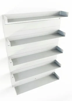 New Metallbude Wandregal Aris Weiß