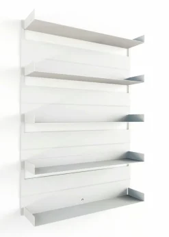 New Metallbude Wandregal Aris Weiß