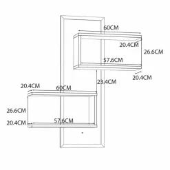 FORTE Wandregal Jytana Eiche