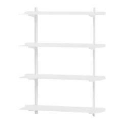 New Metallbude Wandregal Linara Weiß