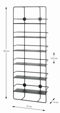 Hot Haku Wandregal Nissedal Schwarz