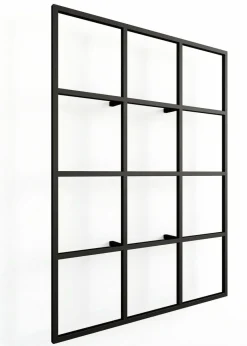 Metallbude Wandregal Rivo Schwarz