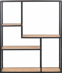 Online Actona Wandregal Seaford Schwarz / Eiche