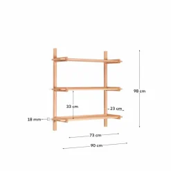 Discount Kave Home Wandregal Sitra Eiche