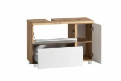 Clearance Held-Möbel Waschbeckenunterschrank Monza Eiche / Weiß