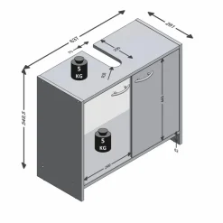 Discount Waschbeckenunterschrank Marbella Weiß