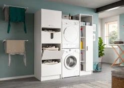 Discount Waschmaschinenschrank Lucca Weiß