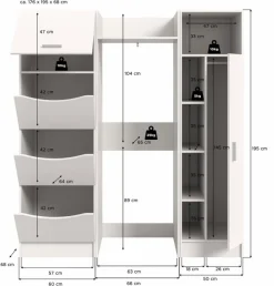 Waschmaschinenumbau-Set Lucca Weiß