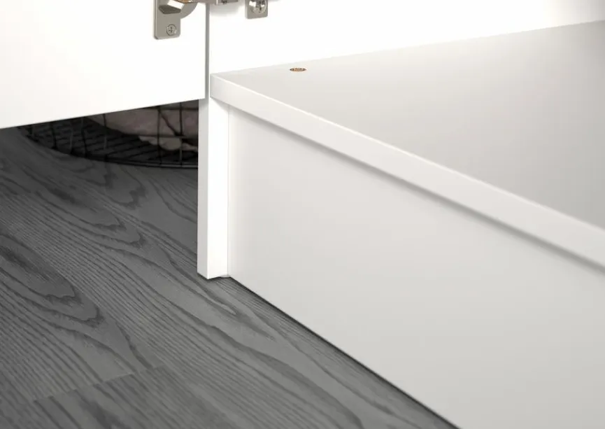 Waschmaschinenumbau-Set Lucca Weiß