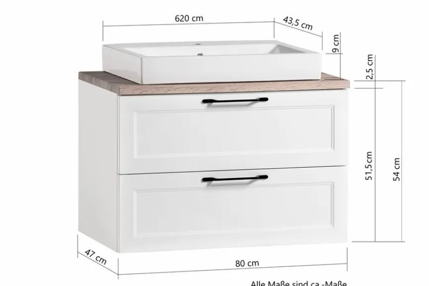 Held-Möbel Waschtischkombination Brixen