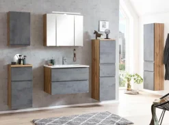 Outlet Held-Möbel Waschtischkombination Monza Eiche / Beton