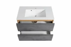 Outlet Held-Möbel Waschtischkombination Monza Eiche / Beton