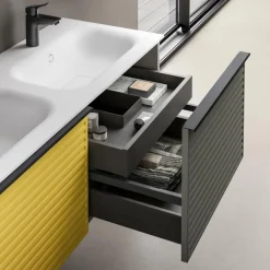 New Waschtischkombination Pixel 12 Gelb / Grau