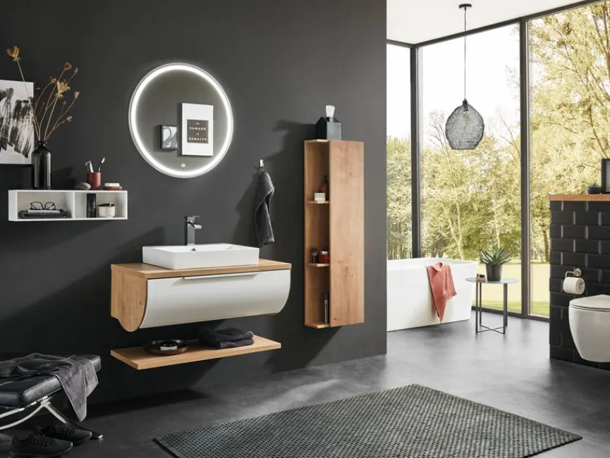 Best Puris Waschtischkombination Rounds Eiche Natur