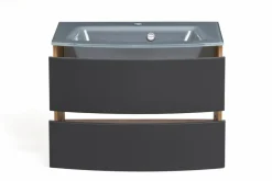 New Held-Möbel Waschtisch-Set Malmö Eiche / Graphit