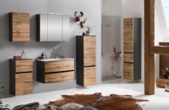 Discount Held-Möbel Waschtisch-Set Malmö Graphit / Eiche