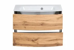 Discount Held-Möbel Waschtisch-Set Malmö Graphit / Eiche