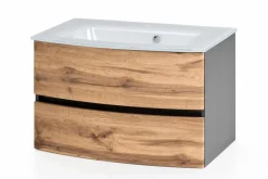 Discount Held-Möbel Waschtisch-Set Malmö Graphit / Eiche